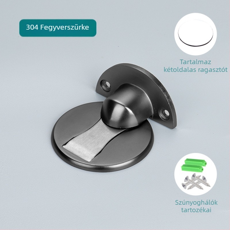 MC-849 Padlóra szerelt ajtóstopper, cink ötvözet, felület: polírozott/elektroplatált, padlóra szerelés, modern minimalista stílus