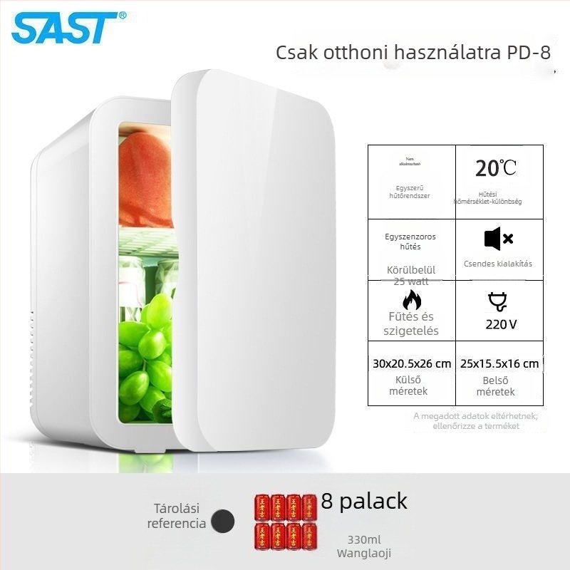 Kozmetikai mini hűtő félvezető hűtéssel, Gold Porcelain, 5 L, 48 W