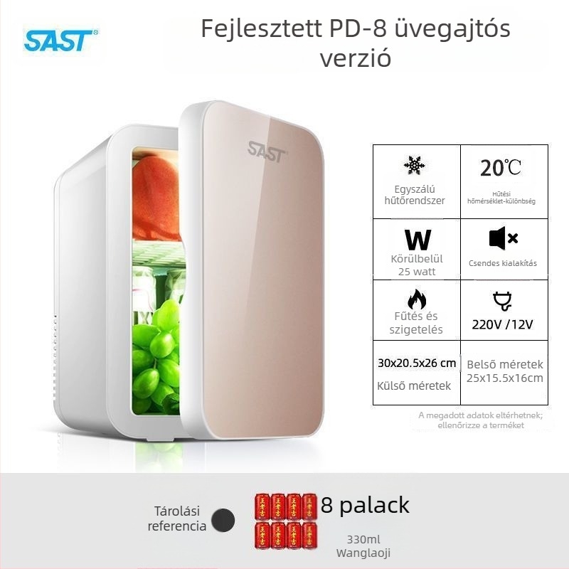 Kozmetikai mini hűtő félvezető hűtéssel, Gold Porcelain, 5 L, 48 W