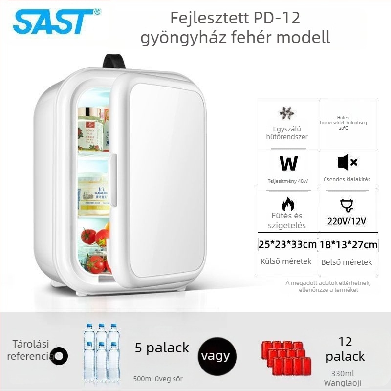 Kozmetikai mini hűtő félvezető hűtéssel, Gold Porcelain, 5 L, 48 W