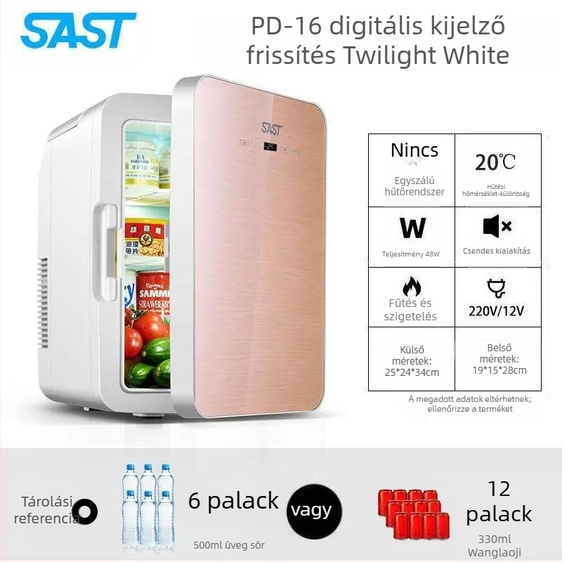 Kozmetikai mini hűtő félvezető hűtéssel, Gold Porcelain, 5 L, 48 W