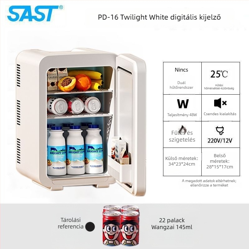 Kozmetikai mini hűtő félvezető hűtéssel, Gold Porcelain, 5 L, 48 W