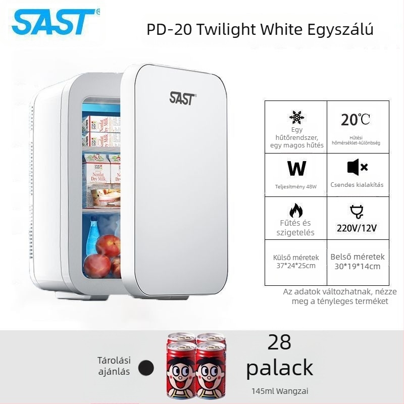 Kozmetikai mini hűtő félvezető hűtéssel, Gold Porcelain, 5 L, 48 W