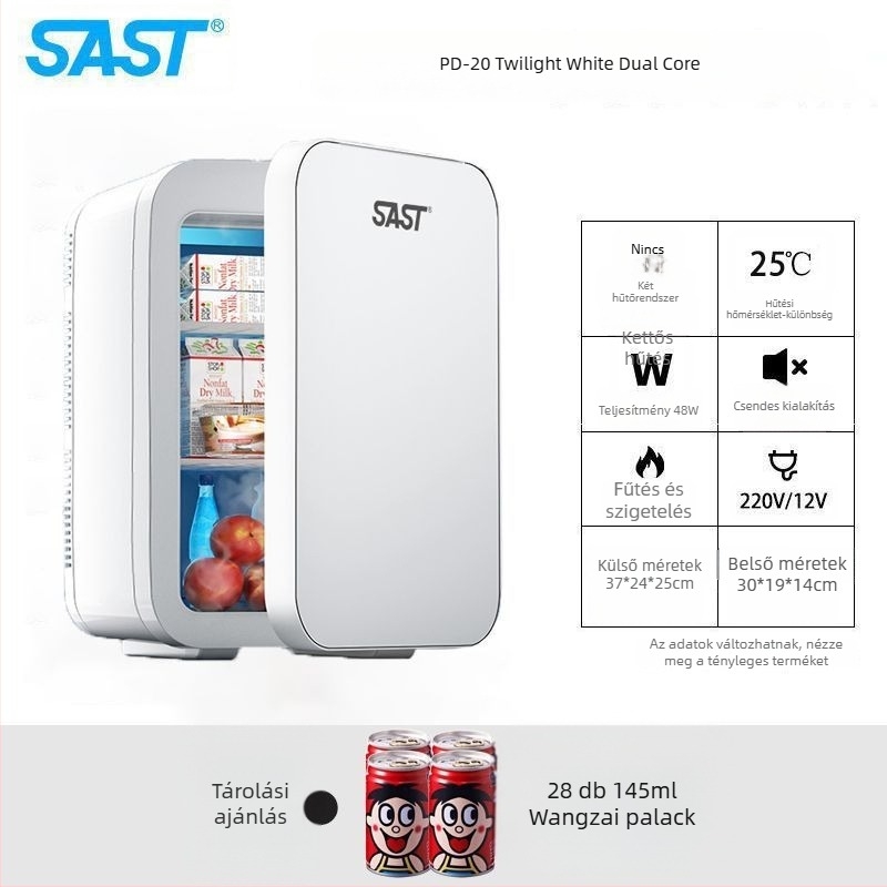 Kozmetikai mini hűtő félvezető hűtéssel, Gold Porcelain, 5 L, 48 W