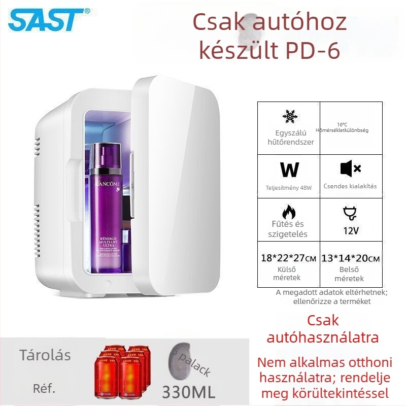 Kozmetikai mini hűtő félvezető hűtéssel, Gold Porcelain, 5 L, 48 W