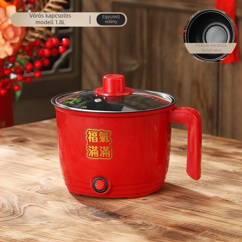 CW-1.8 elektromos főzőedény, belső rozsdamentes acél tartály, mechanikus gombos vezérlés, 2 rétegű kialakítás, 1.8 L kapacitás, beépített tisztítás funkció