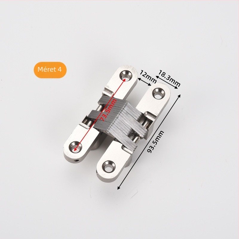 Keresztirányú rejtett ajtópánt (Zinc alloy cross concealed hinge; rozsdamentes acél; elektroplakálás; modern minimalist stílus)