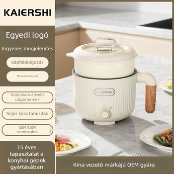 Személyre szabott mini elektromos fazék kollégiumi használatra, tapadásmentes bevonattal, 1–2 személyre, mindent egybe: párolás és főzés