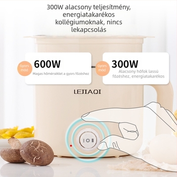 Személyre szabott mini elektromos fazék kollégiumi használatra, tapadásmentes bevonattal, 1–2 személyre, mindent egybe: párolás és főzés