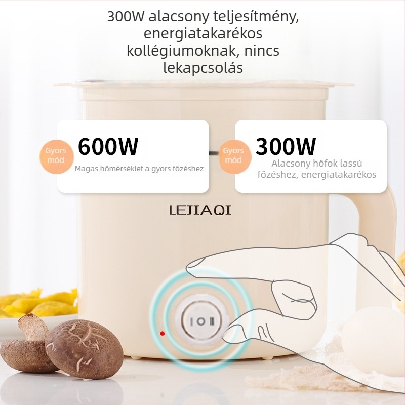 Személyre szabott mini elektromos fazék kollégiumi használatra, tapadásmentes bevonattal, 1–2 személyre, mindent egybe: párolás és főzés