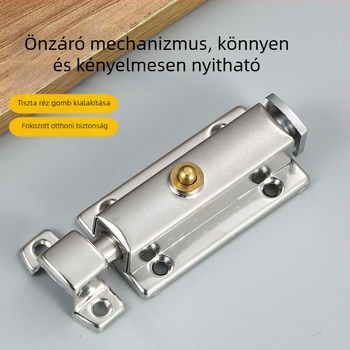Rozsdamentes acélból készült automata rugós retesz ajtókhoz és ablakokhoz, modell CC-2, felületkezelés: elektroplatizálás és festés