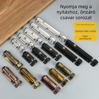 Rozsdamentes acélból készült automata rugós retesz ajtókhoz és ablakokhoz, modell CC-2, felületkezelés: elektroplatizálás és festés