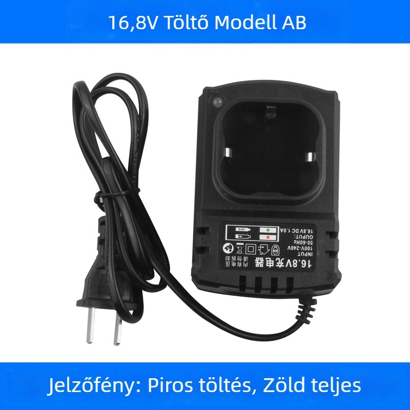 Kézi fúró, többfeszültségű 12–25V, előre-hátra forgás, nincs sebességszabályozás, 220V tartomány