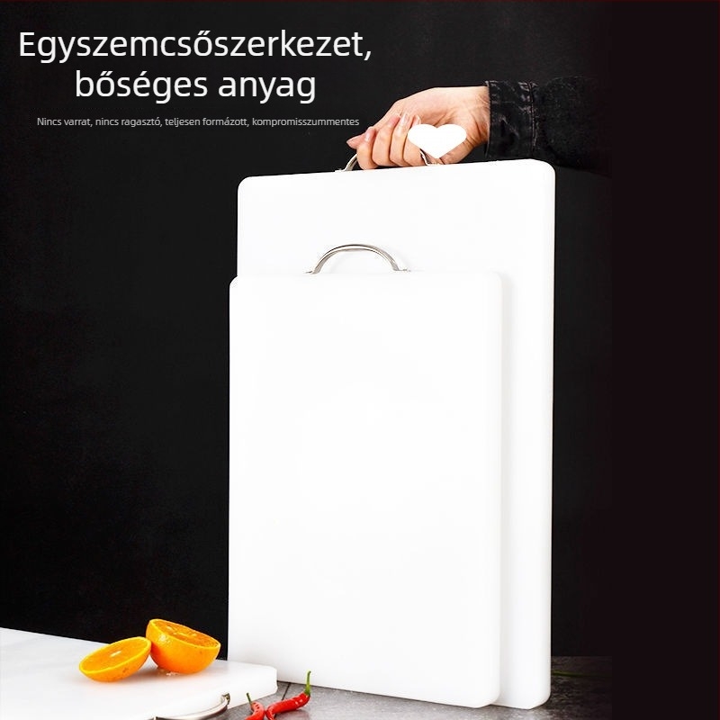 Háztartási vágódeszka, polietilén anyagból, csúszásmentes felület, antibakteriális és penészálló, egyszerű és modern stílus