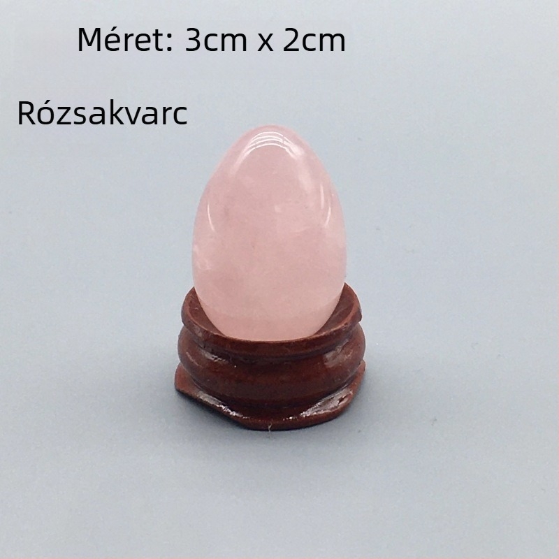 Természetes kristály tojás alakú tenyérkő dísztárgy, polírozott kristály, márka Ting Hong Jing Shi