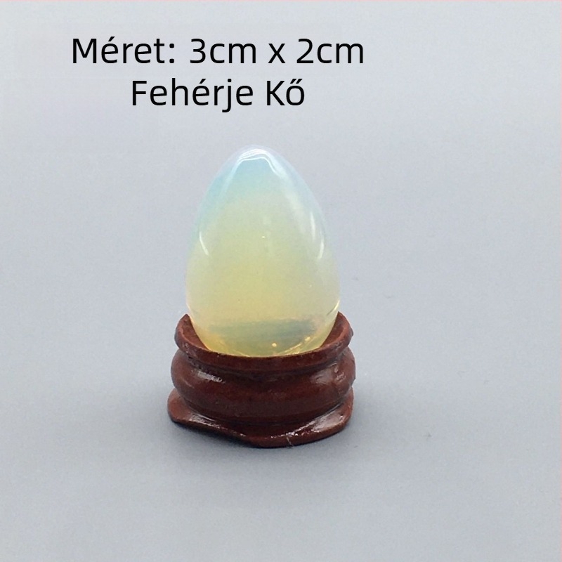 Természetes kristály tojás alakú tenyérkő dísztárgy, polírozott kristály, márka Ting Hong Jing Shi