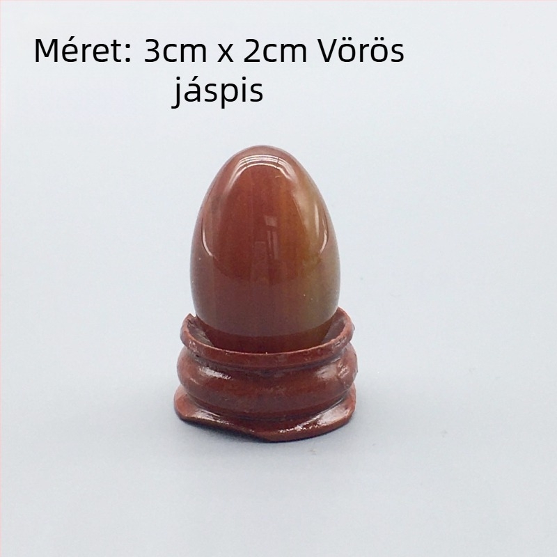 Természetes kristály tojás alakú tenyérkő dísztárgy, polírozott kristály, márka Ting Hong Jing Shi