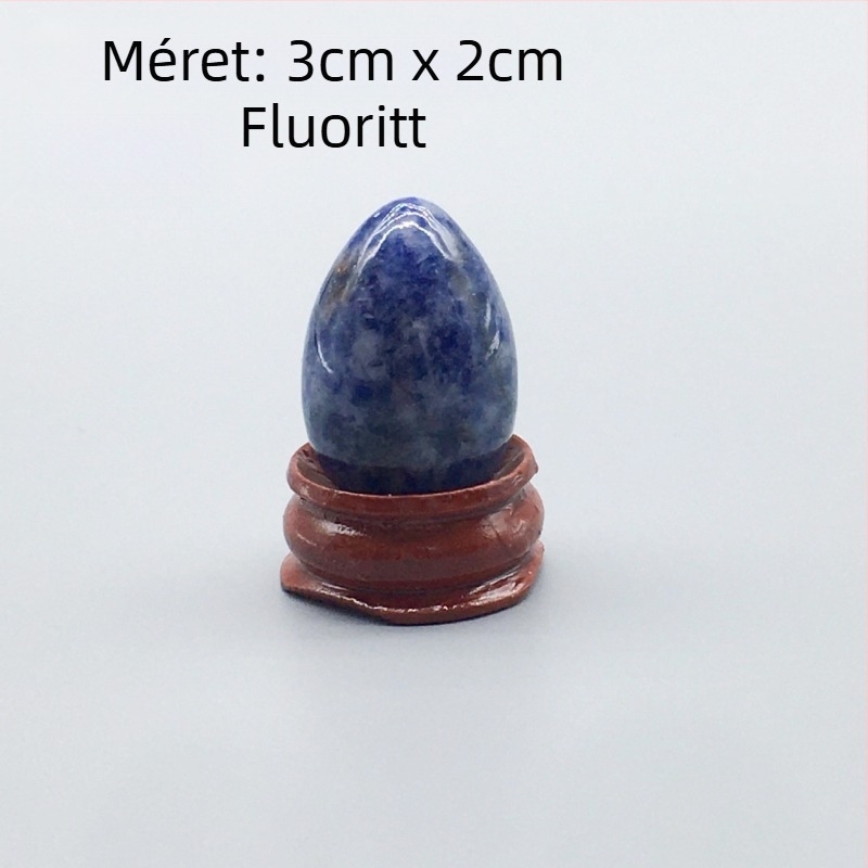 Természetes kristály tojás alakú tenyérkő dísztárgy, polírozott kristály, márka Ting Hong Jing Shi