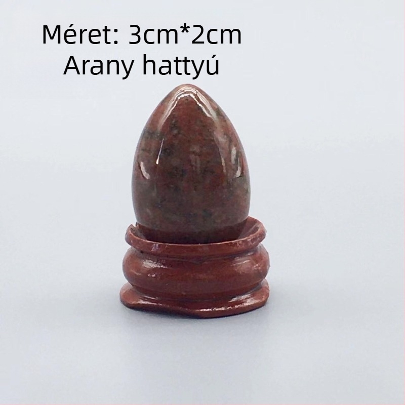 Természetes kristály tojás alakú tenyérkő dísztárgy, polírozott kristály, márka Ting Hong Jing Shi