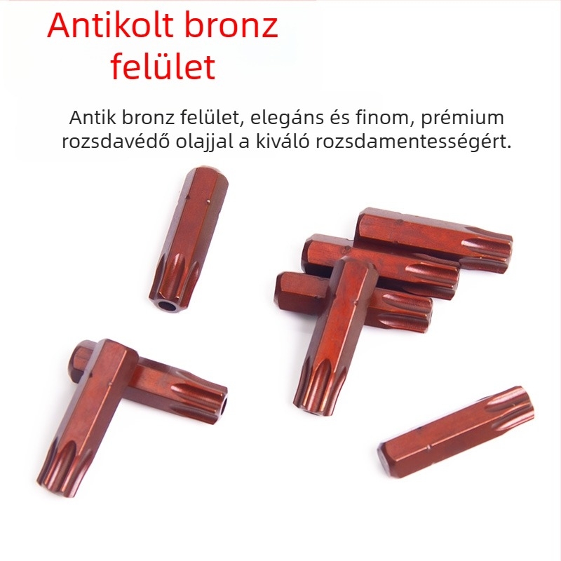 Hétszögletű mágneses bit elektromos fúróhoz és csavarozóhoz, 25 mm; Márka: Other; Anyag: Sandalwood