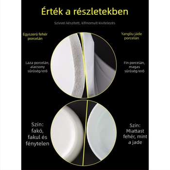 Téglalap alakú porcelán tál – Nordic stílus, egységes minta