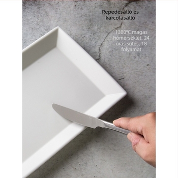 Téglalap alakú porcelán tál – Nordic stílus, egységes minta