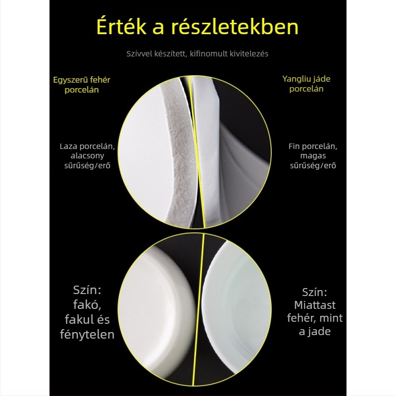 Téglalap alakú porcelán tál – Nordic stílus, egységes minta