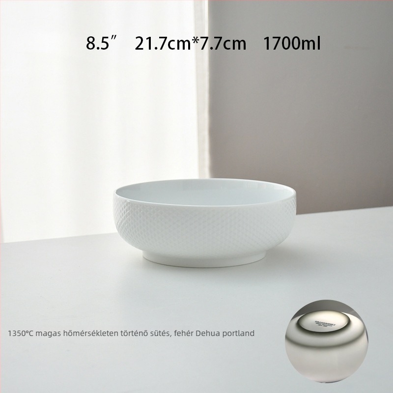 Téglalap alakú porcelán tál – Nordic stílus, egységes minta