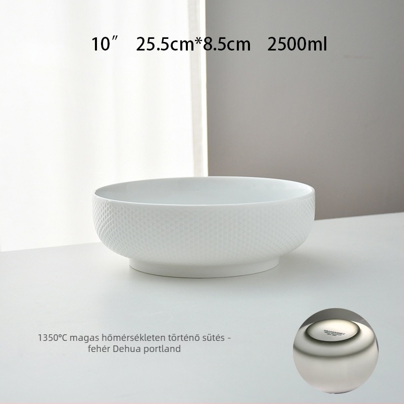 Téglalap alakú porcelán tál – Nordic stílus, egységes minta