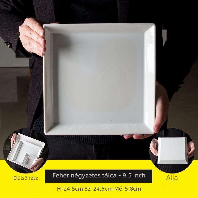 Téglalap alakú porcelán tál – Nordic stílus, egységes minta