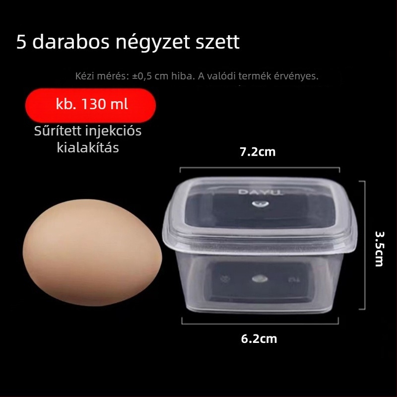 Műanyag egyszer használatos szószcsésze fedővel, mikrohullámú sütőben használható, 1000 darabos csomag