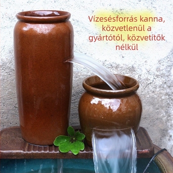 Kerámiából készült vízesésmedence dísz az akváriumhoz, egyszerű és modern stílus, testreszabás nélkül, ajándék