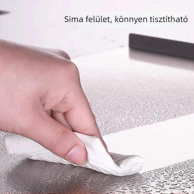 Rozsdamentes acélból készült vágó- és tészta gyúró deszka, kétoldalas konyhai vágódeszka zöldségek és gyümölcsök számára, antibakteriális, vastított, csúszásmentes