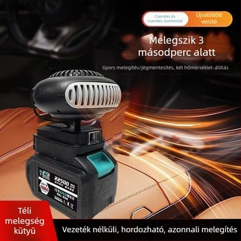 Háromkerekű járműre szerelt akkumulátoros lítium-ion ventilátor, vezeték nélküli meleg levegő fűtő, ablaktisztító/defogger