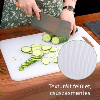 PE műanyag vágódeszka beépített fogantyúval – csúszásmentes, antibakteriális