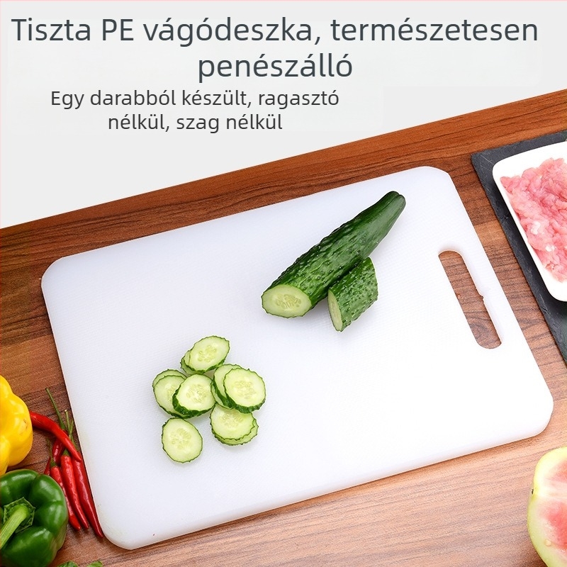 PE műanyag vágódeszka beépített fogantyúval – csúszásmentes, antibakteriális