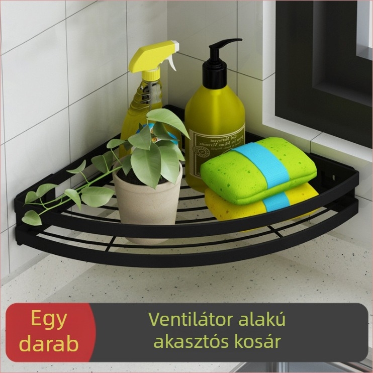 Rozsdamentes acél falra szerelhető konyhai állvány kés tartóval, vágódeszka és fedő tárolással – 1 szint, Modell AQ-221