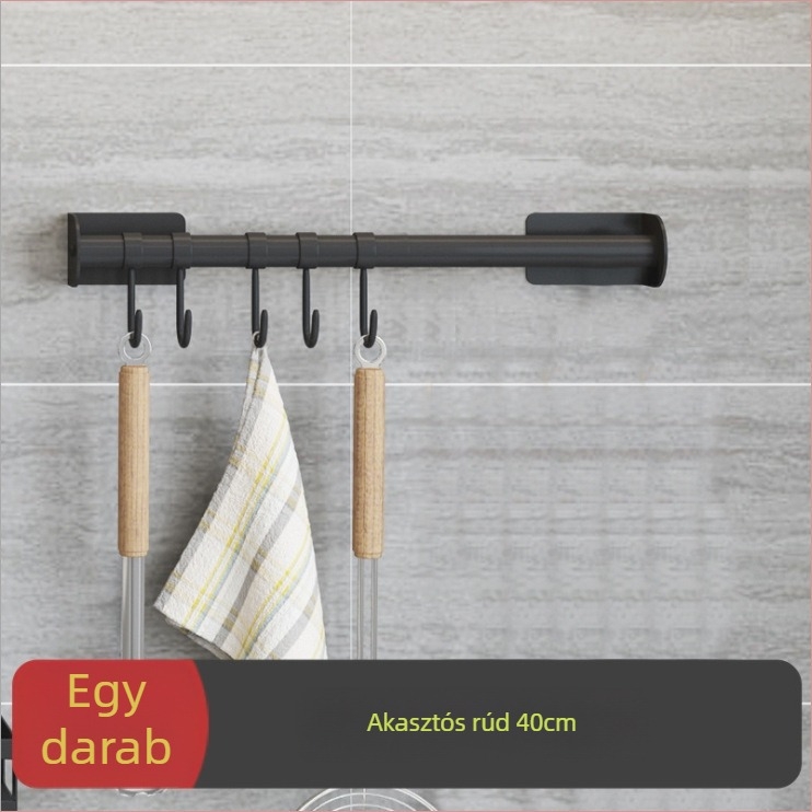 Rozsdamentes acél falra szerelhető konyhai állvány kés tartóval, vágódeszka és fedő tárolással – 1 szint, Modell AQ-221