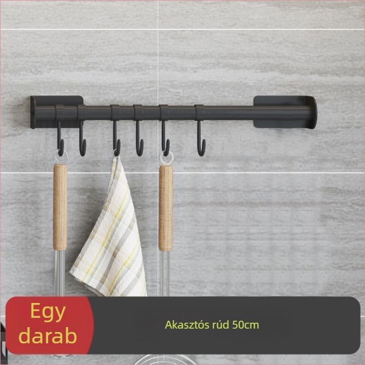 Rozsdamentes acél falra szerelhető konyhai állvány kés tartóval, vágódeszka és fedő tárolással – 1 szint, Modell AQ-221