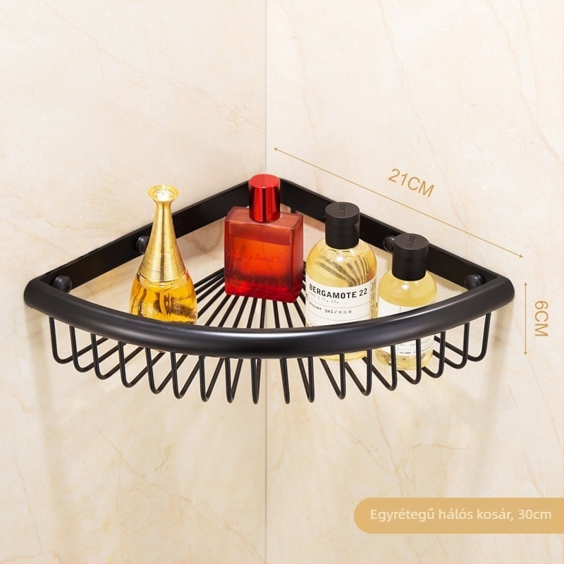 Réz törölközőtartó készlet, kefézett felülettel, csúszásmentes, perforált szerelés