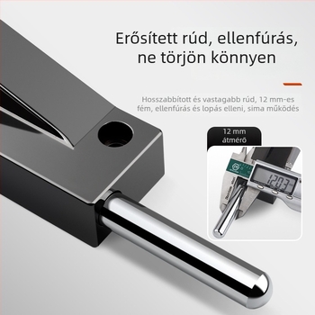 Forgóajtó-zár, alumínium ötvözet, keretes ajtó, Knob Key modell, elektroplatinált bevonat