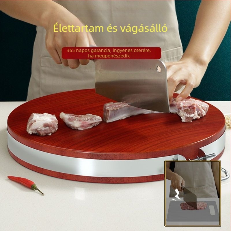 Kerek fa vágódeszka háztartási használatra – Hua Yong