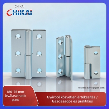 Leválasztható csukló szekrényekhez — sík, ipari összecsukható hardver, 304 rozsdamentes acél, 2 mm vastagság, elektroplattolt felület