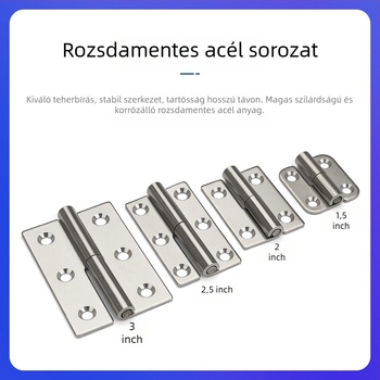 Leválasztható csukló szekrényekhez — sík, ipari összecsukható hardver, 304 rozsdamentes acél, 2 mm vastagság, elektroplattolt felület