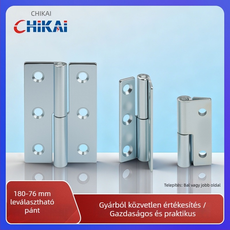 Leválasztható csukló szekrényekhez — sík, ipari összecsukható hardver, 304 rozsdamentes acél, 2 mm vastagság, elektroplattolt felület