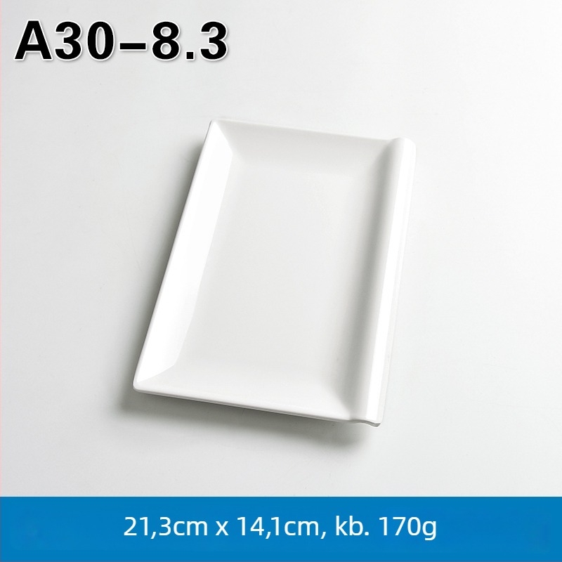 Melamin téglalap alakú tál forró pot és grill számára, kínai stílus, permetezett felület