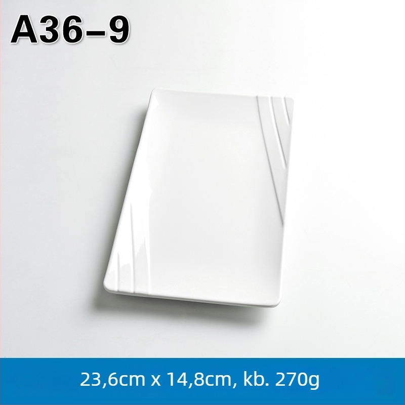 Melamin téglalap alakú tál forró pot és grill számára, kínai stílus, permetezett felület