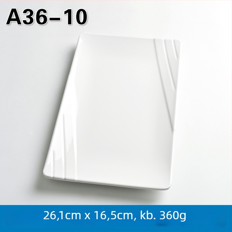 Melamin téglalap alakú tál forró pot és grill számára, kínai stílus, permetezett felület