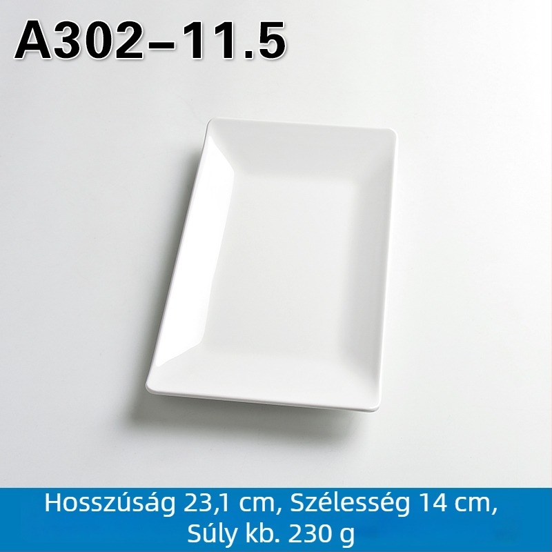 Melamin téglalap alakú tál forró pot és grill számára, kínai stílus, permetezett felület