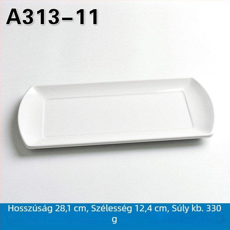 Melamin téglalap alakú tál forró pot és grill számára, kínai stílus, permetezett felület